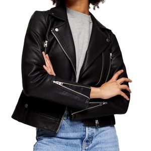 Topshop Faux Leather Jacket